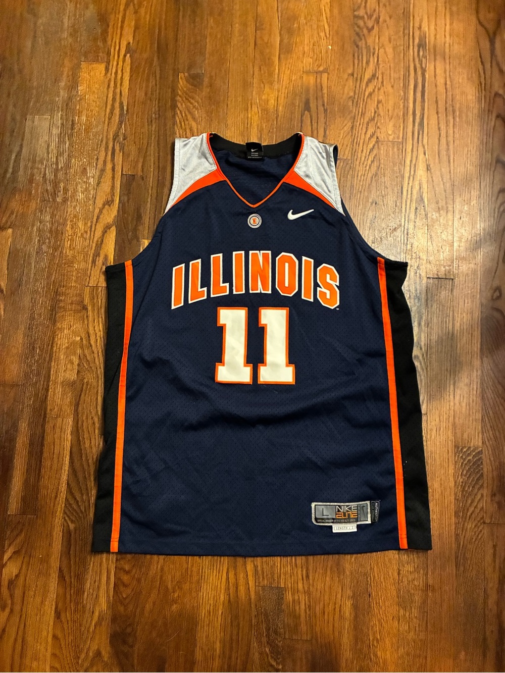 Vintage Nike Illinois NCAA basketball jersey size large